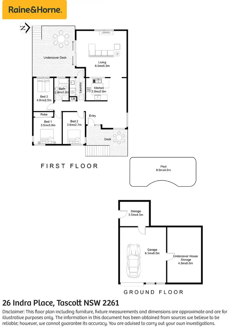 Floorplan of Homely house listing, 26 Indra Road, Tascott NSW 2250