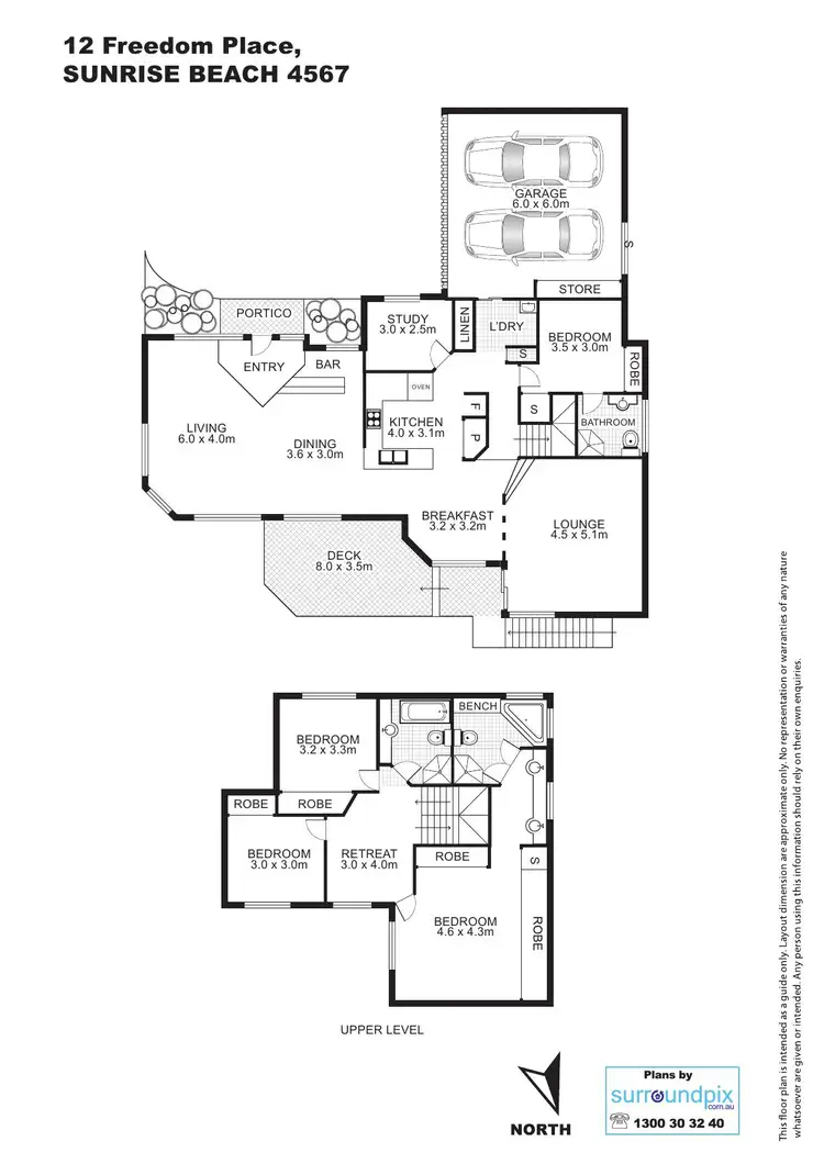 Floorplan of Homely house listing, 12 Freedom Place, Sunrise Beach QLD 4567