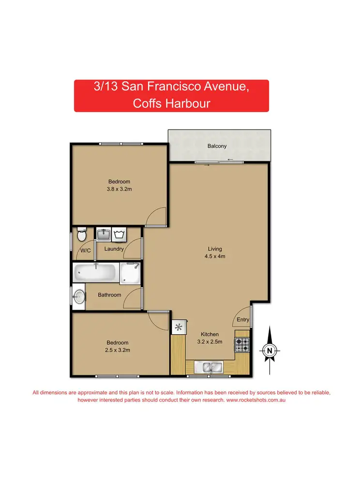 Floorplan of Homely house listing, 3/13 San Francisco Ave, Coffs Harbour NSW 2450