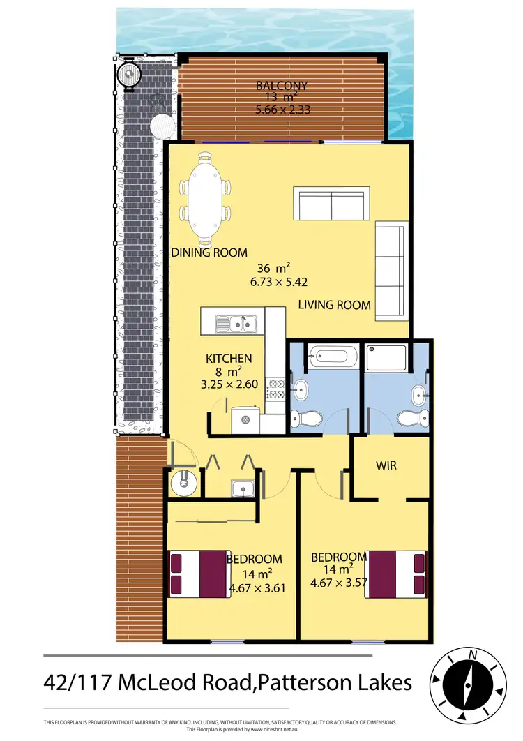 Floorplan of Homely apartment listing, 42/117 McLeod Road, Patterson Lakes VIC 3197