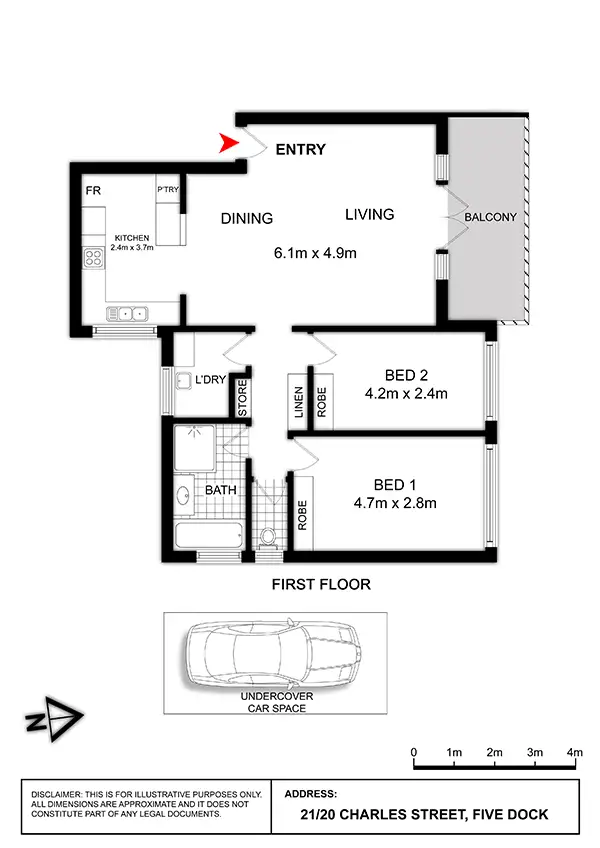 Floorplan of Homely apartment listing, 21/20 Charles Street (enter via Gildea Ave), Five Dock NSW 2046