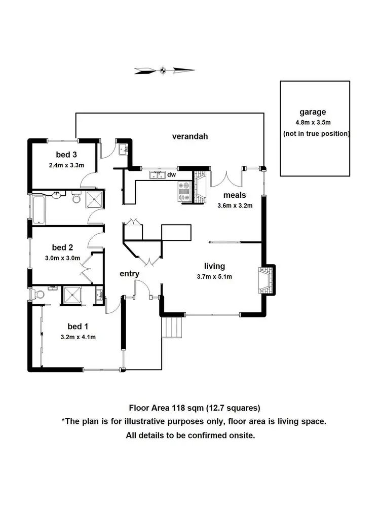 Floorplan of Homely house listing, 1/15 Kidgell Street, Lilydale VIC 3140