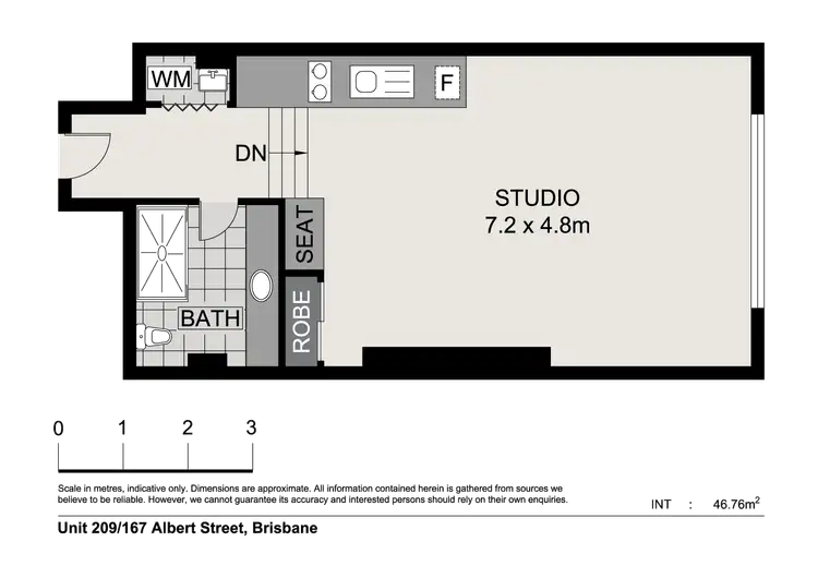 Floorplan of Homely apartment listing, 209/167 Albert Street, Brisbane City QLD 4000