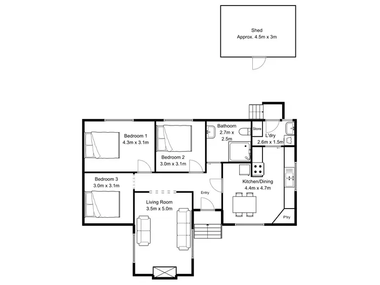Floorplan of Homely house listing, 27 Waterloo Street, Ravenswood TAS 7250