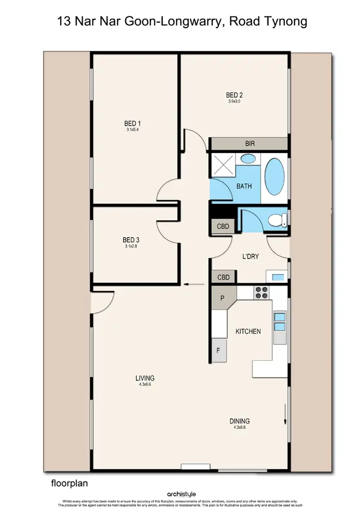 Floorplan of Homely house listing, 13 Nar Nar Goon - Longwarry Road, Tynong VIC 3813