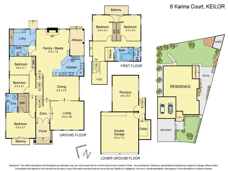 Floorplan of Homely house listing, 6 Karina Court, Keilor VIC 3036