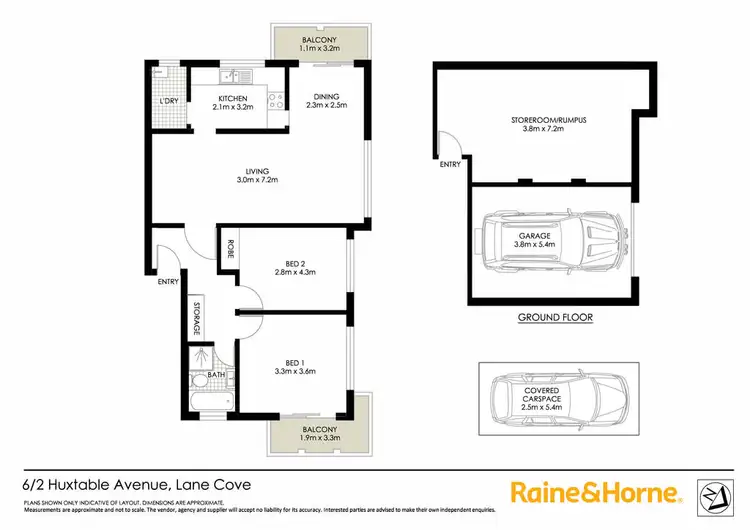 Floorplan of Homely apartment listing, 6/2 Huxtable Avenue, Lane Cove NSW 2066