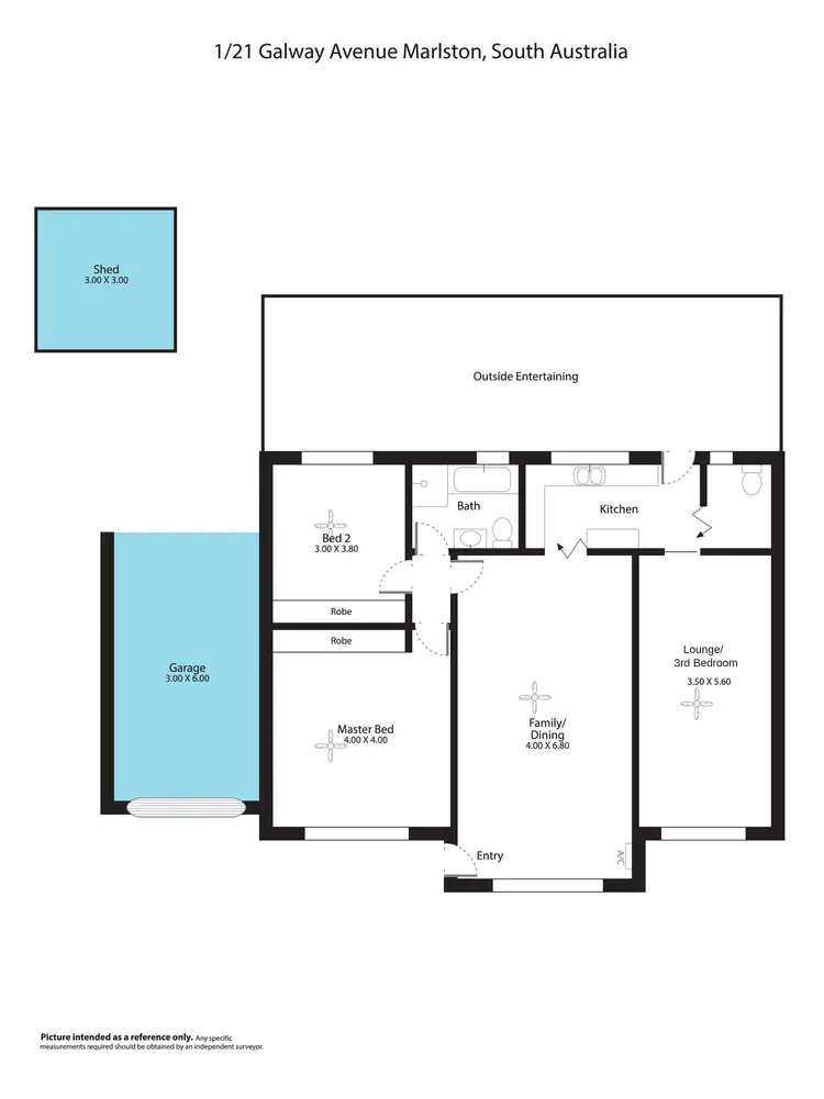 Floorplan of Homely unit listing, 1/21 Galway Avenue, Marleston SA 5033