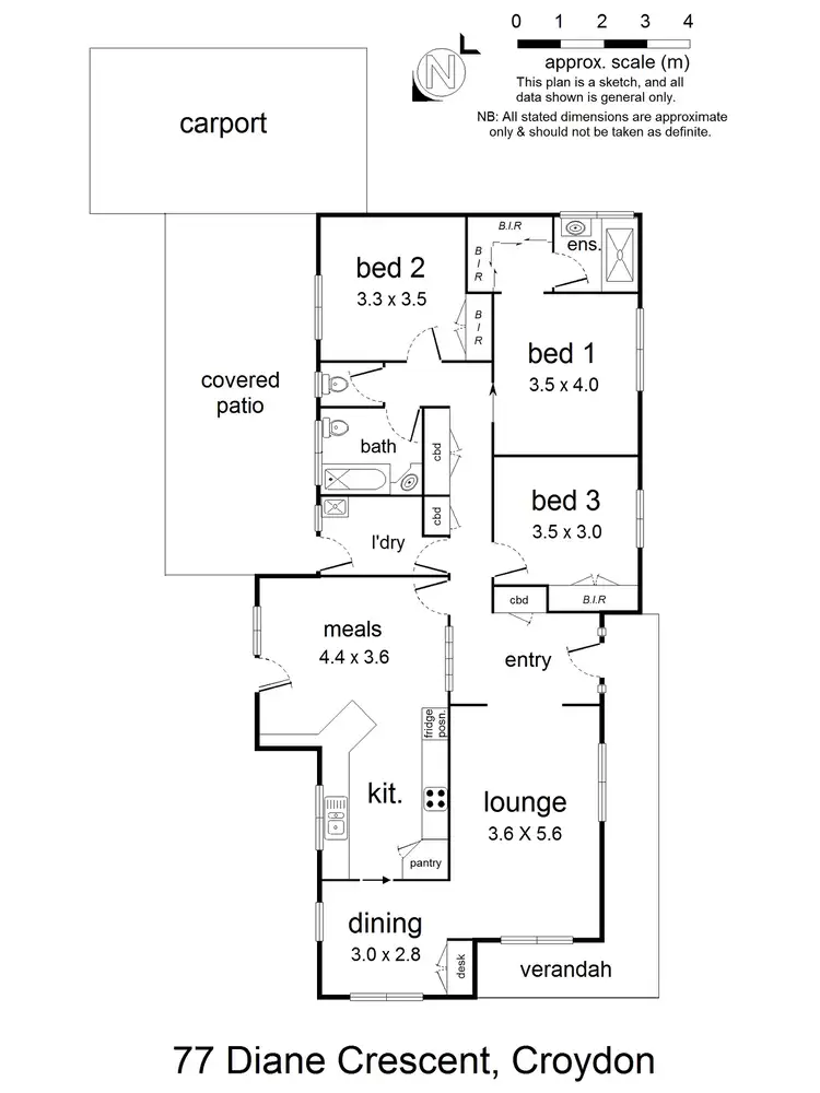 Floorplan of Homely house listing, 77 Diane Crescent, Croydon VIC 3136
