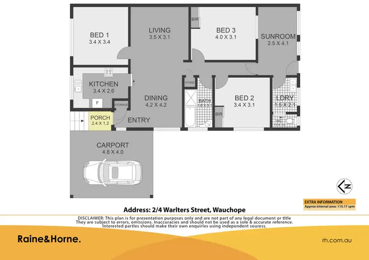 Floorplan of Homely semi-detached listing, 2/4 Warlters Street, Wauchope NSW 2446