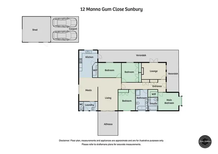 Floorplan of Homely house listing, 12 Manna Gum Close, Sunbury VIC 3429