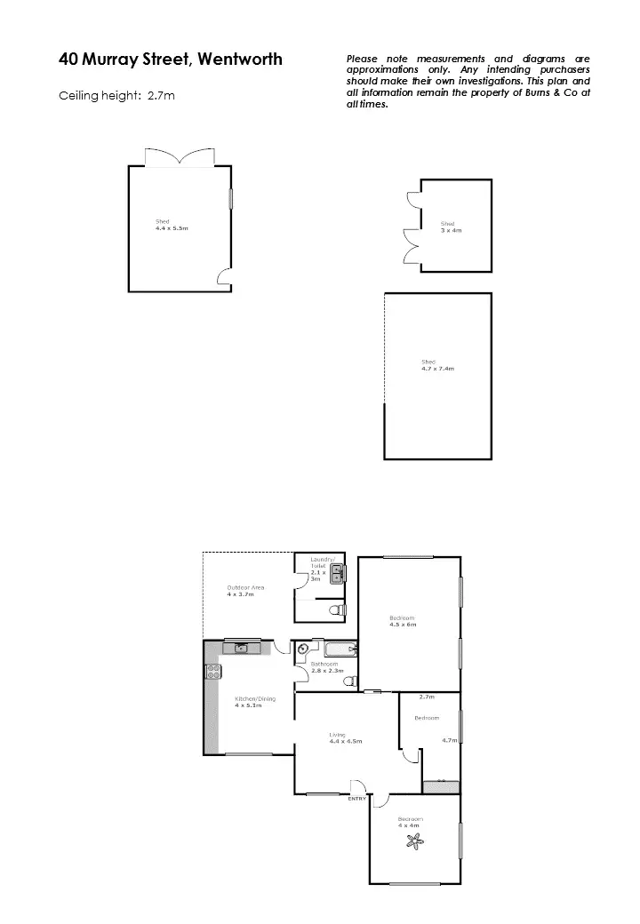 Floorplan of Homely house listing, 40 Murray Street, Wentworth NSW 2648