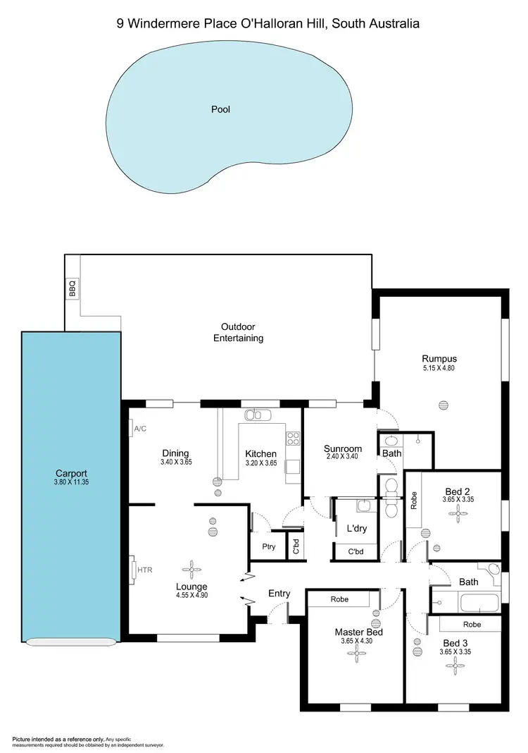 Floorplan of Homely house listing, 9 Windemere Place, O'halloran Hill SA 5158
