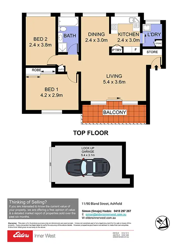 Floorplan of Homely unit listing, 11/90 Bland Street, Ashfield NSW 2131