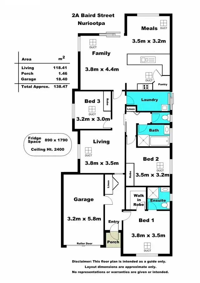 Floorplan of Homely house listing, 2A Baird Street, Nuriootpa SA 5355