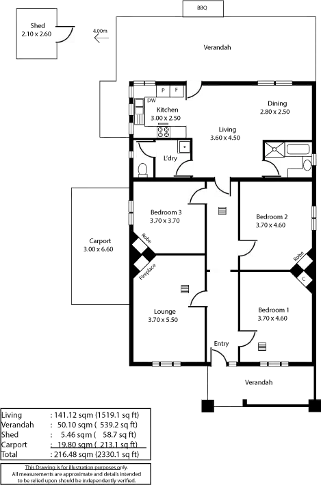 Floorplan of Homely house listing, 34 Railway Terrace, Largs Bay SA 5016