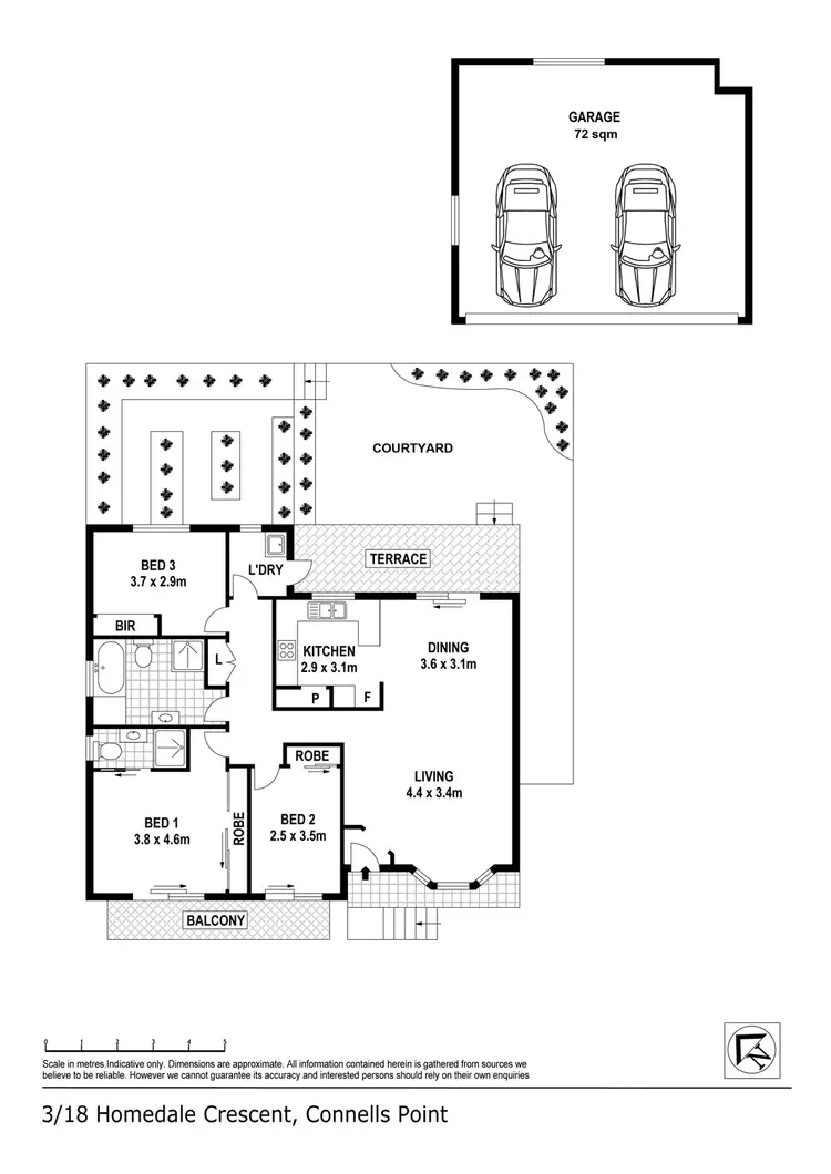 Floorplan of Homely villa listing, 3/18 Homedale Crescent, Connells Point NSW 2221