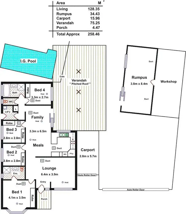 Floorplan of Homely house listing, 1 Sucre Court, Paralowie SA 5108