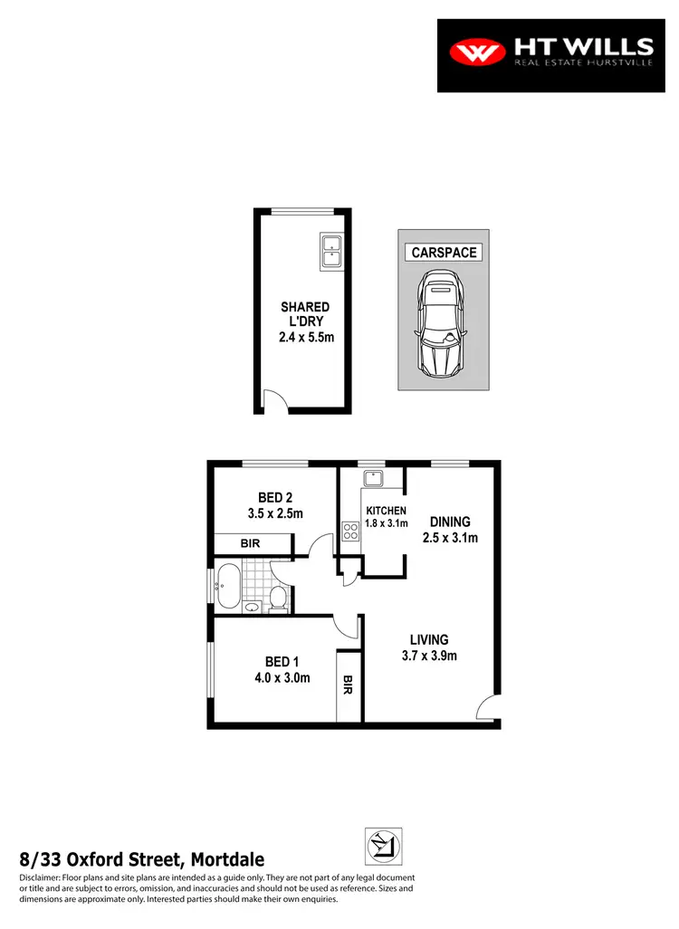 Floorplan of Homely unit listing, 8/33 Oxford Street, Mortdale NSW 2223