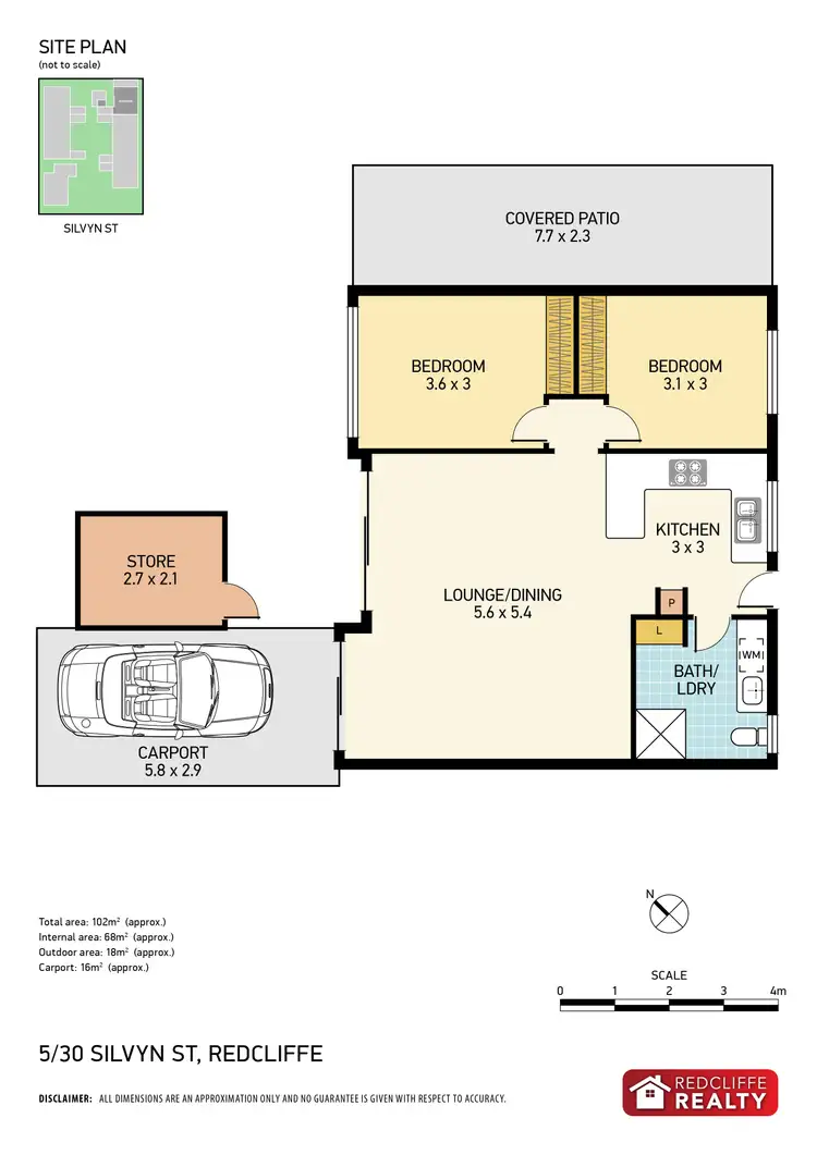 Floorplan of Homely unit listing, 5/30 Silvyn Street, Redcliffe QLD 4020