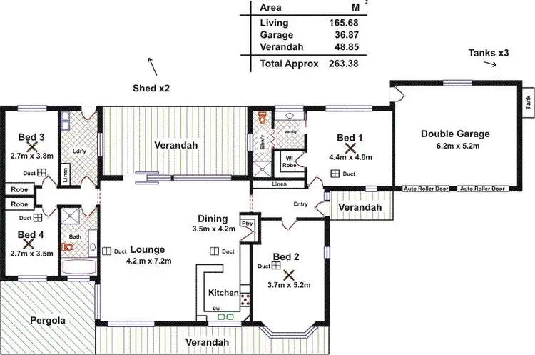 Floorplan of Homely house listing, 1 Colonel Light Drive, Lyndoch SA 5351
