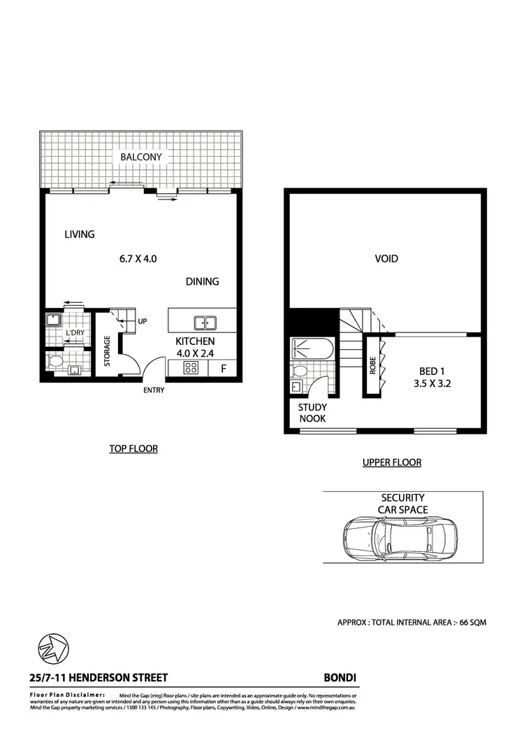 Floorplan of Homely apartment listing, 25/7-11 Henderson Street, Bondi NSW 2026