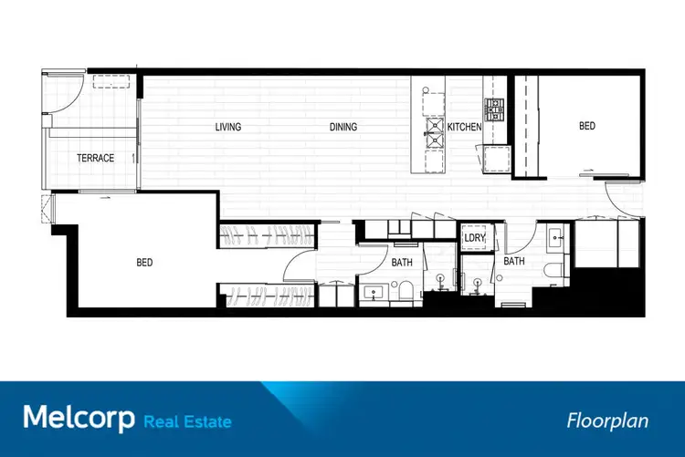 Floorplan of Homely apartment listing, G08/261-275 Abbotsford Street, North Melbourne VIC 3051