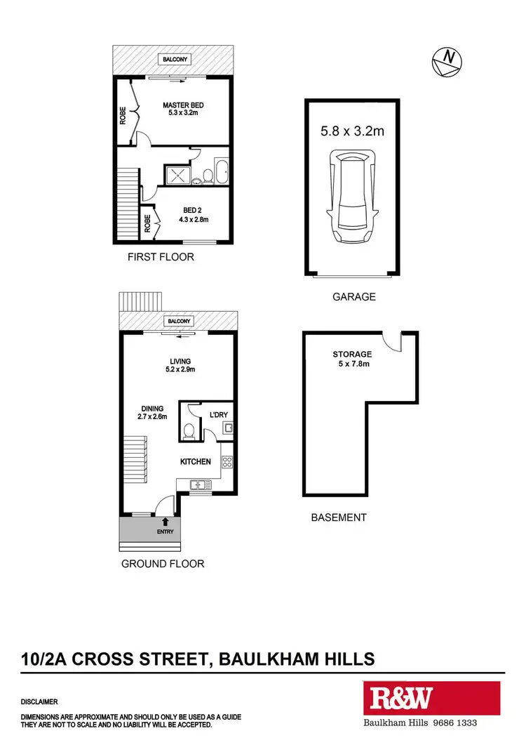 Floorplan of Homely townhouse listing, 10/2A Cross Street, Baulkham Hills NSW 2153