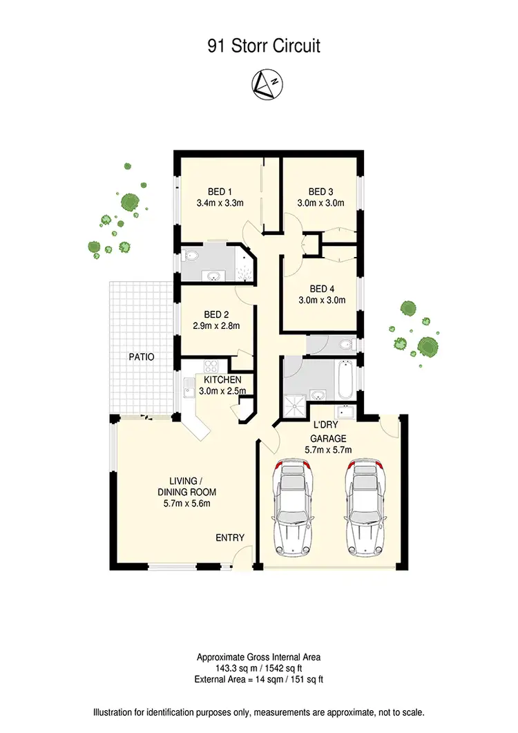 Floorplan of Homely house listing, 91 Storr Circuit, Goodna QLD 4300