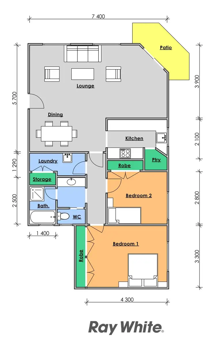 Floorplan of Homely unit listing, 1/66 Victoria Street, Taree NSW 2430