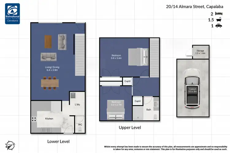 Floorplan of Homely townhouse listing, 20/14 Almara Street, Capalaba QLD 4157