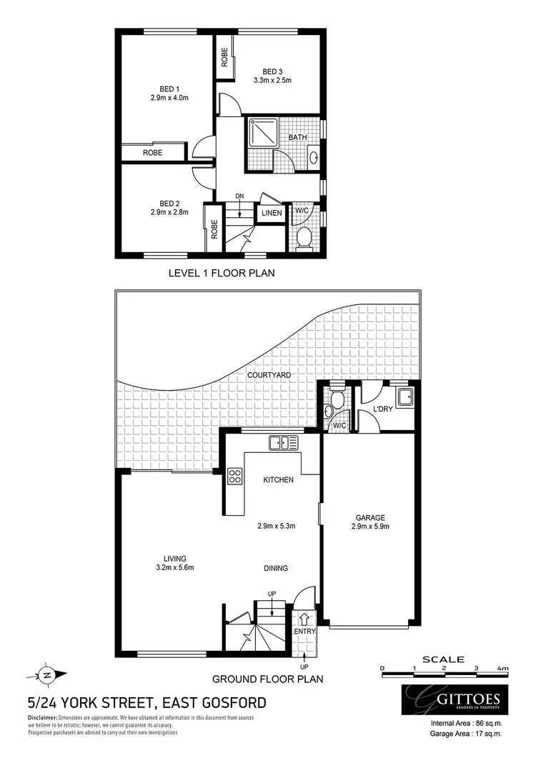 Floorplan of Homely townhouse listing, 5/24 York Street, Point Frederick NSW 2250