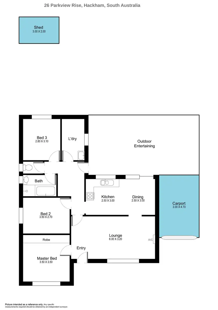 Floorplan of Homely house listing, 26 Parkview Rise, Hackham SA 5163