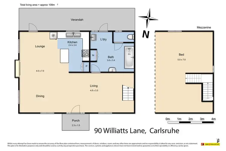 Floorplan of Homely house listing, 90 Williatts Lane, Carlsruhe VIC 3442