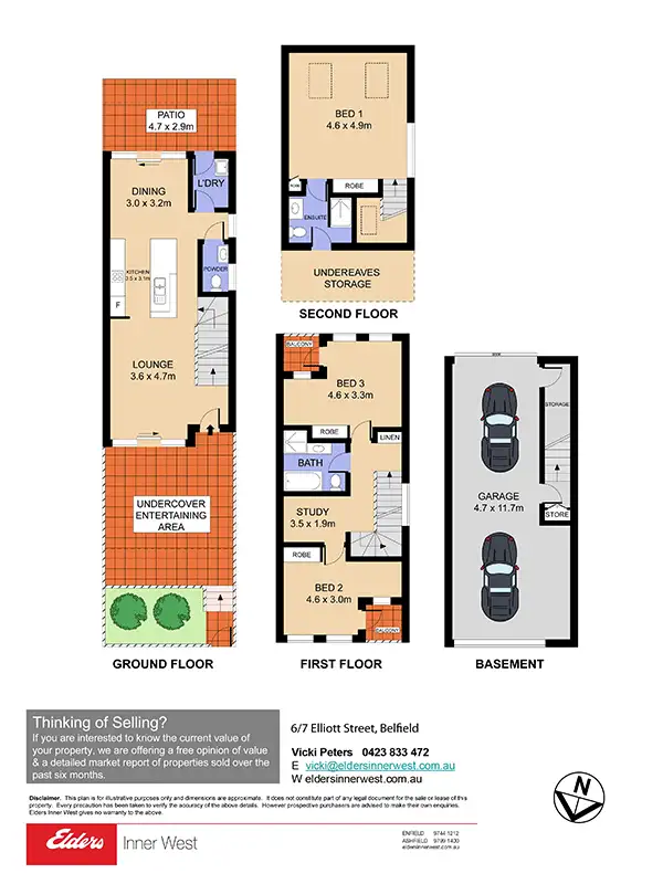 Floorplan of Homely townhouse listing, 6/7 Elliott Street, Belfield NSW 2191