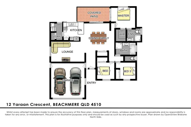 Floorplan of Homely house listing, 12 Yaraan Crescent, Beachmere QLD 4510
