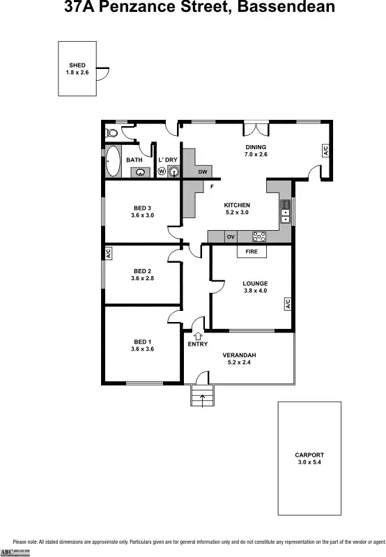 Floorplan of Homely house listing, 37A Penzance Street, Bassendean WA 6054