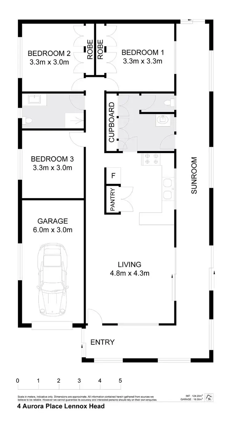Floorplan of Homely house listing, 4 AURORA PLACE, Lennox Head NSW 2478
