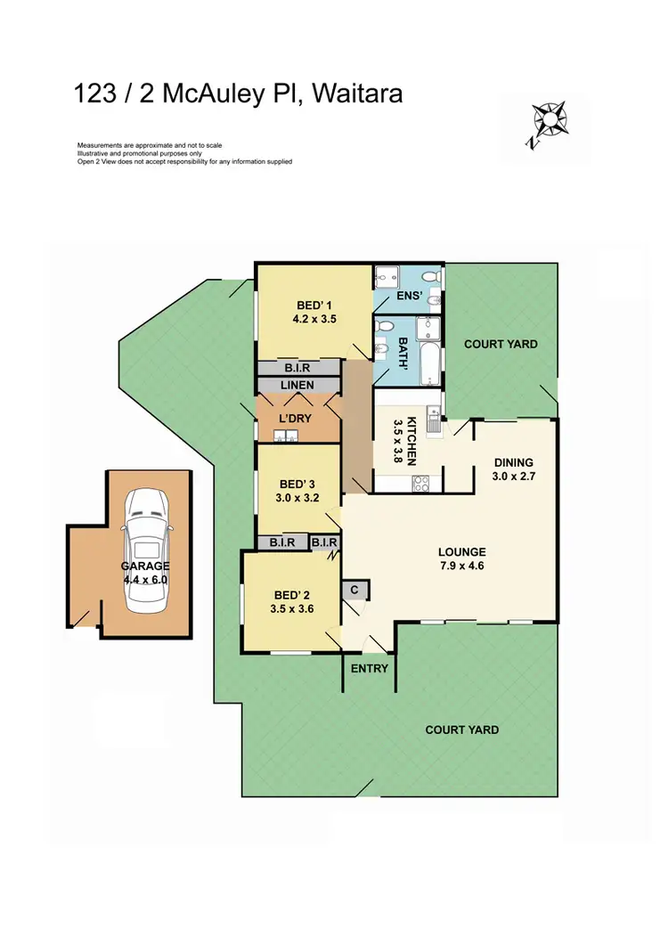 Floorplan of Homely villa listing, 123/2 McAuley Place, Waitara NSW 2077