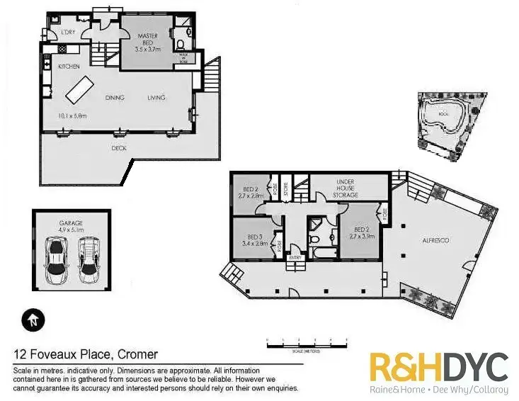 Floorplan of Homely house listing, 12 Foveaux Place, Cromer NSW 2099