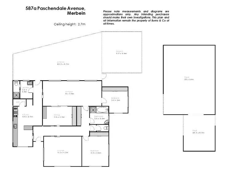 Floorplan of Homely house listing, 587a Paschendale Avenue, Merbein West VIC 3505