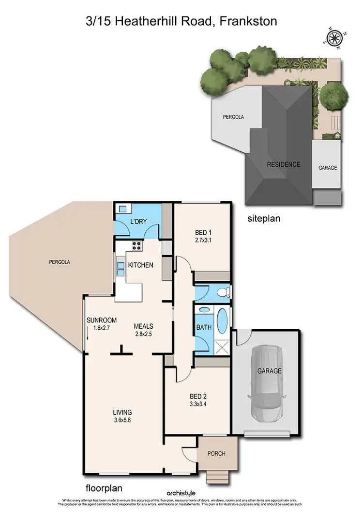 Floorplan of Homely unit listing, 3/15 Heatherhill Road, Frankston VIC 3199