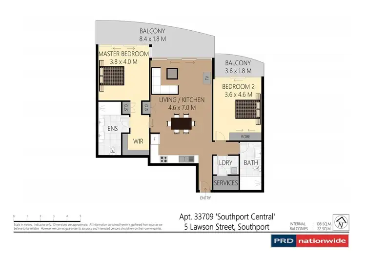 Floorplan of Homely apartment listing, 33709/9 Lawson Street, Southport QLD 4215