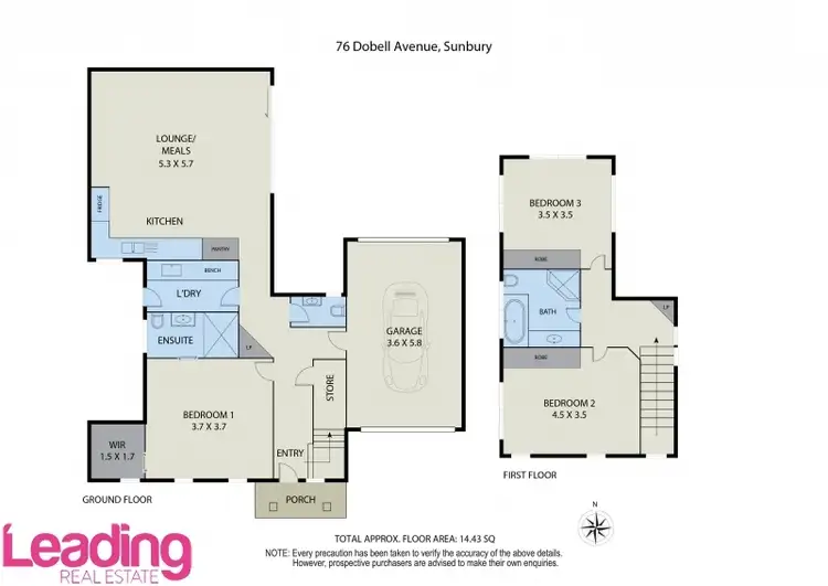 Floorplan of Homely house listing, 76 Dobell Avenue, Sunbury VIC 3429