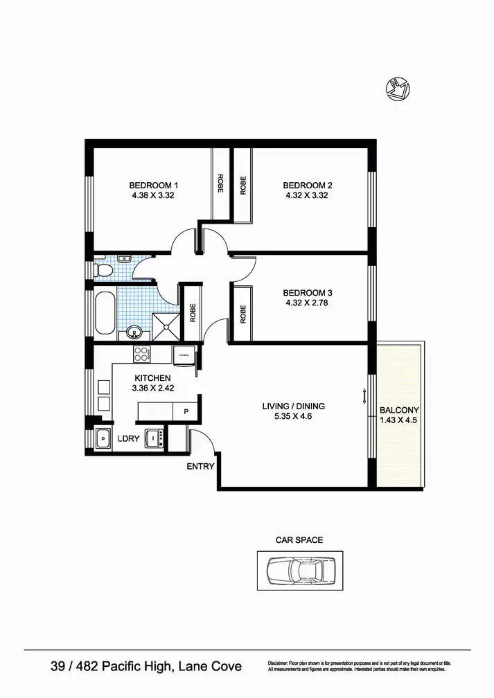 Floorplan of Homely apartment listing, 39/482 Pacific Highway, Lane Cove NSW 2066