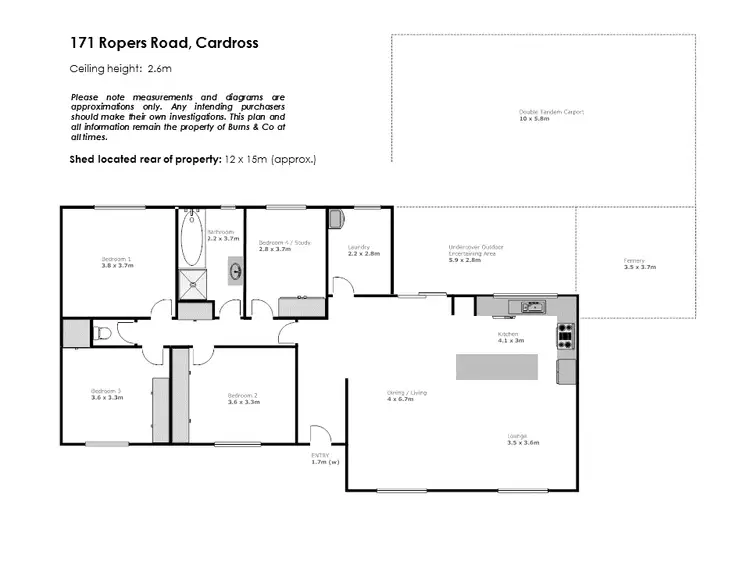 Floorplan of Homely house listing, 171 Ropers Road, Cardross VIC 3496