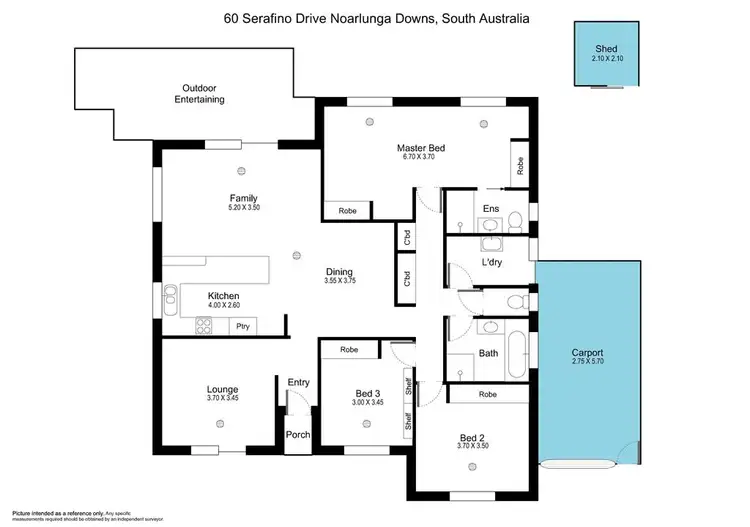 Floorplan of Homely house listing, 60 Serafino Drive, Noarlunga Downs SA 5168
