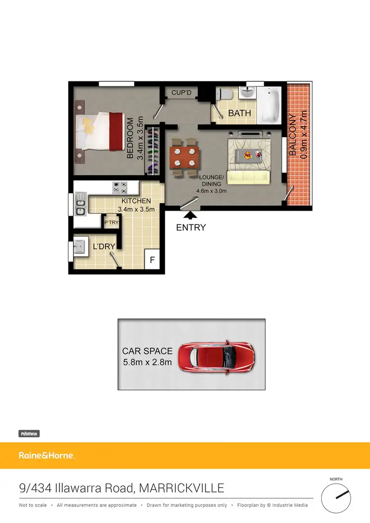 Floorplan of Homely apartment listing, 9/434 Illawarra Rd, Marrickville NSW 2204