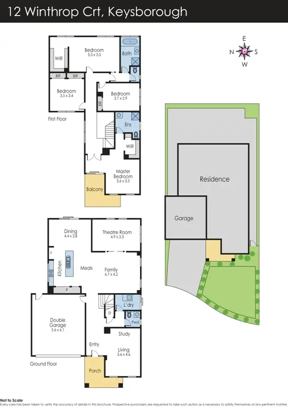 Floorplan of Homely house listing, 12 Winthrop Court, Keysborough VIC 3173