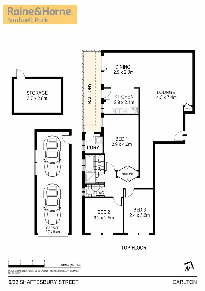 Floorplan of Homely apartment listing, 6/22-24 Shaftesbury Street, Carlton NSW 2218